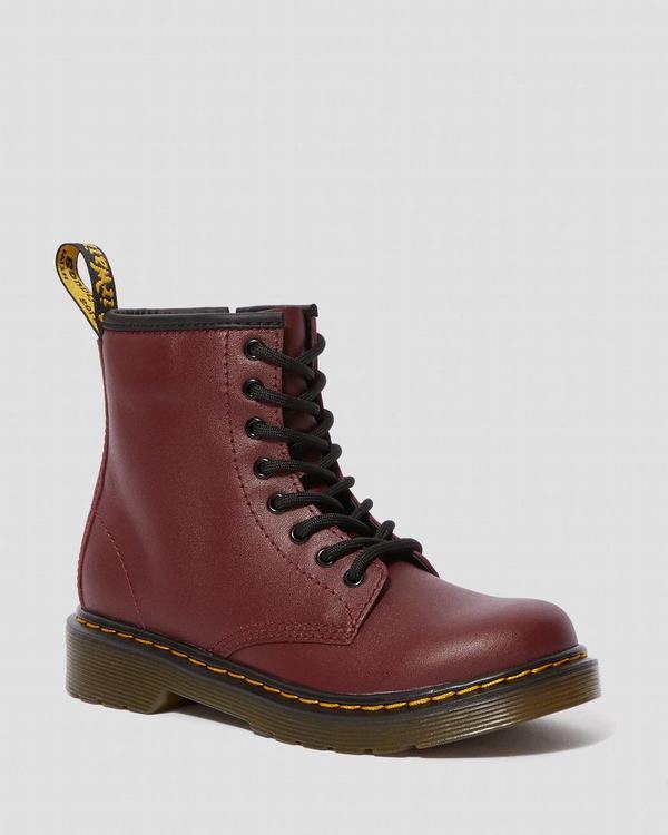 Dr Martens Dětské Kotníkové Boty Junior 1460 Softy T Červené, CZ-195034